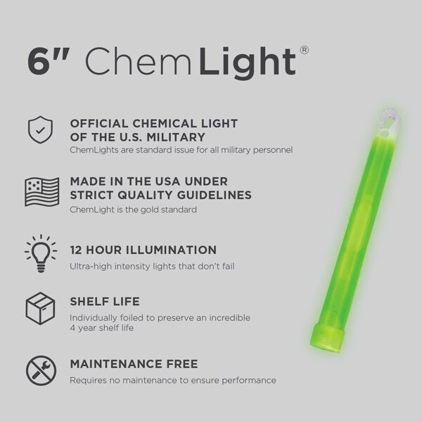 Cyalume Chemlights 6 Inch (glow sticks) 10 pack 2 Cyalume Chemlight 6 inch Green